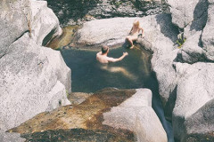 my favorite "infinity" pool above a waterfall in Chalares