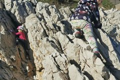 bouldering session in Rabac