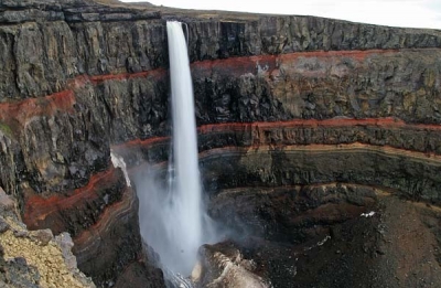 Hengifoss, third highest in Iceland @ 118m