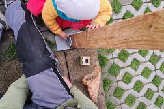 sometimes they "help" with something marginally useful, like a bike shed