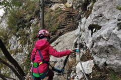 upgrading to a B rated via ferrata, Mojstrana