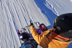 that's a lot of skis on a regular t-bar, Rogla